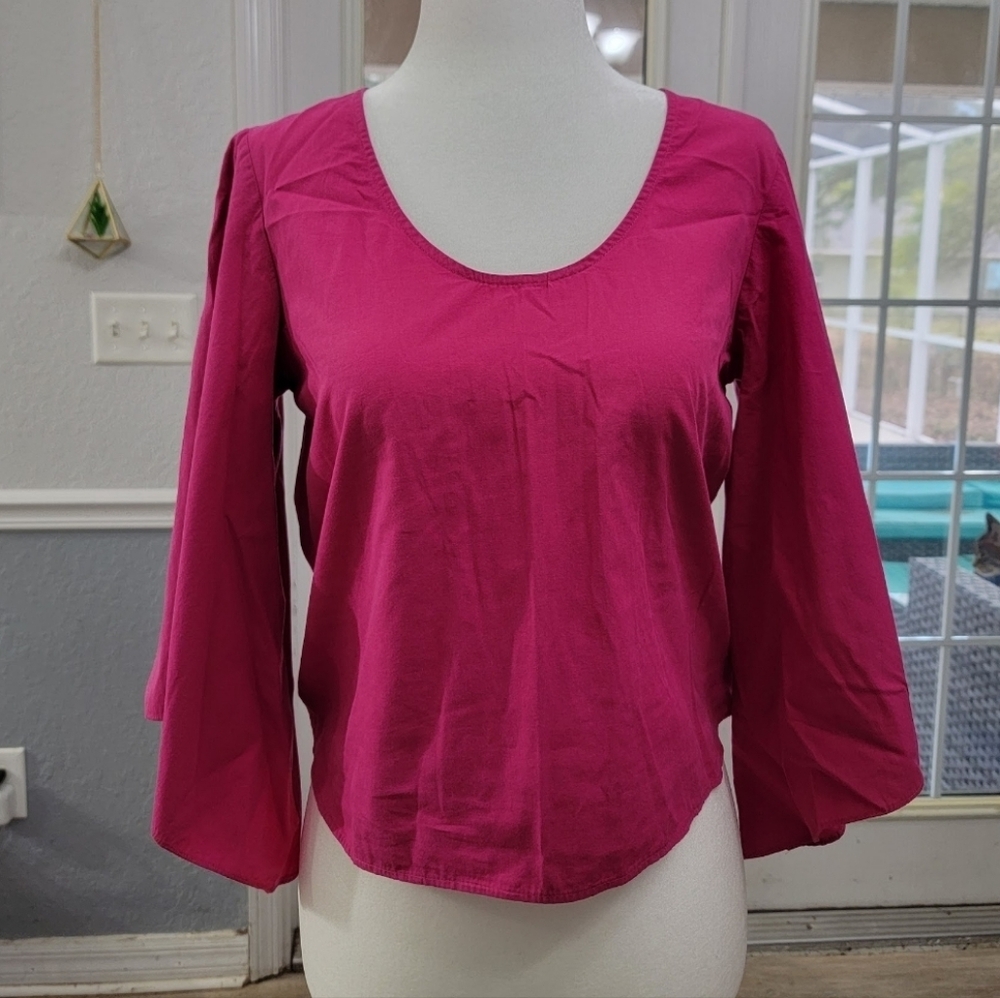 Zara Pink Top With Bow On The Back